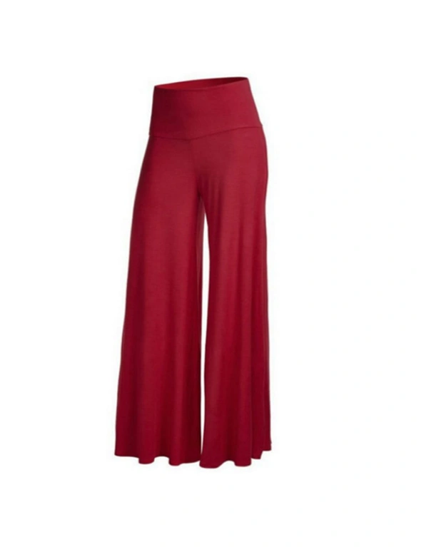 Ladies Wide Casual Trouser - Red, hi-res image number null