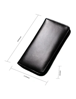 Organ Style Genuine Leather RFID Credit Card Wallet