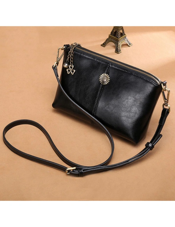 Cowhide Leather Small Crossbody Bag - Beautiful Everyday Bag, hi-res image number null