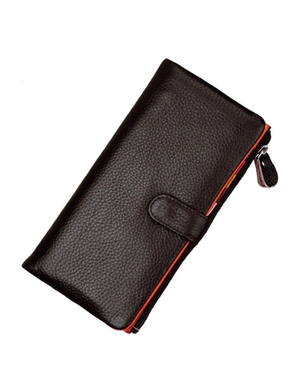 RFID Genuine Leather Thin Wallets - Fashionable - Comes with Zipper to Protect Your Cards - Genuine Leather, hi-res image number null