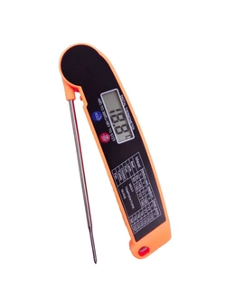 Digital Meat Thermometer - Black with Orange