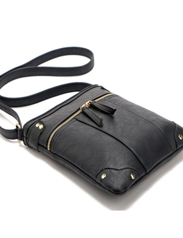 Women's Rivets Crossbody Bag - Black, hi-res image number null