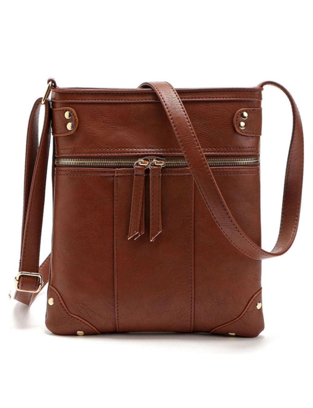 Women's Rivets Crossbody Bag - Dark Brown | Rivers Australia