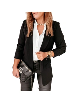 Blazer Jacket Open Front - Black - Stylish - Soft Comfortable To Wear