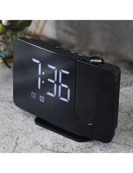 ICB LED Projector Alarm Clock - Black with White Light