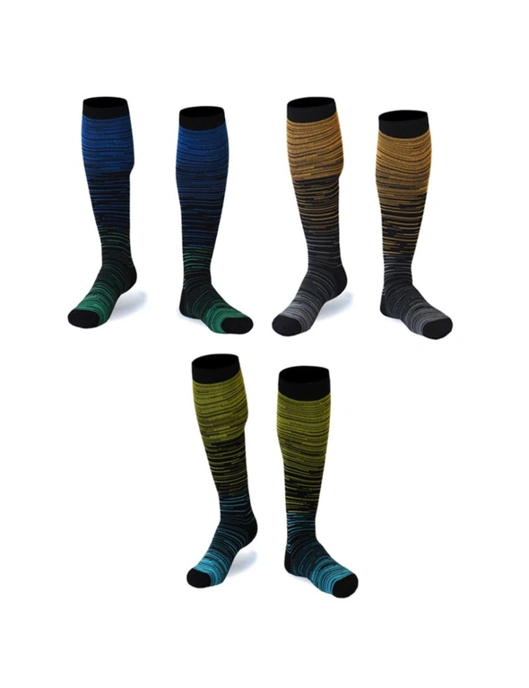 3 pairs Graduated Compression Socks for Women & Men Circulation - Best Support for Athletic Running,Cycling, hi-res image number null