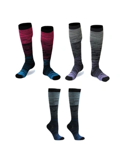 3 pairs Graduated Compression Socks for Women & Men Circulation - Best Support for Athletic Running,Cycling
