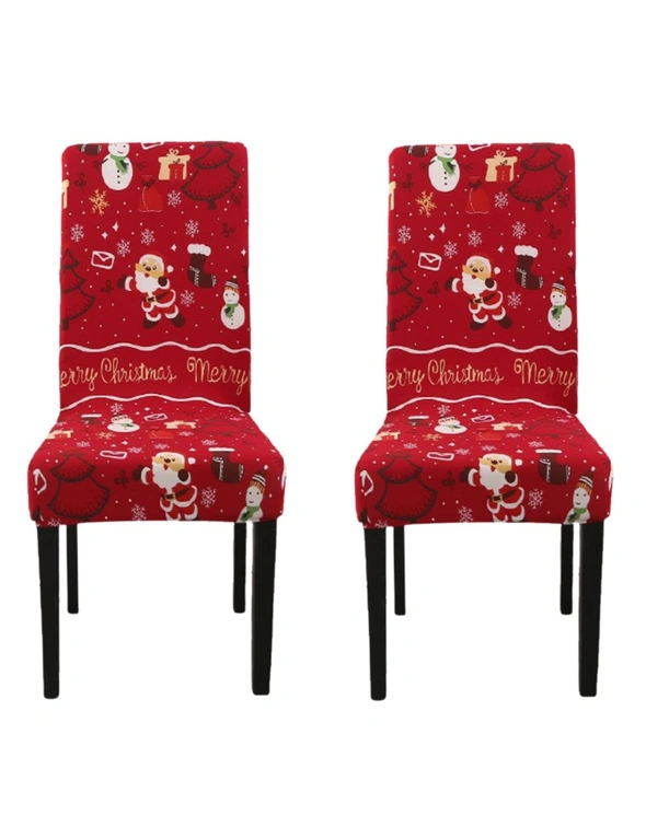 Christmas Dining Chair Covers - Santa Claus - 2 set, hi-res image number null