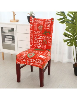 Christmas Dining Chair Covers - Happy Christmas - 4 set