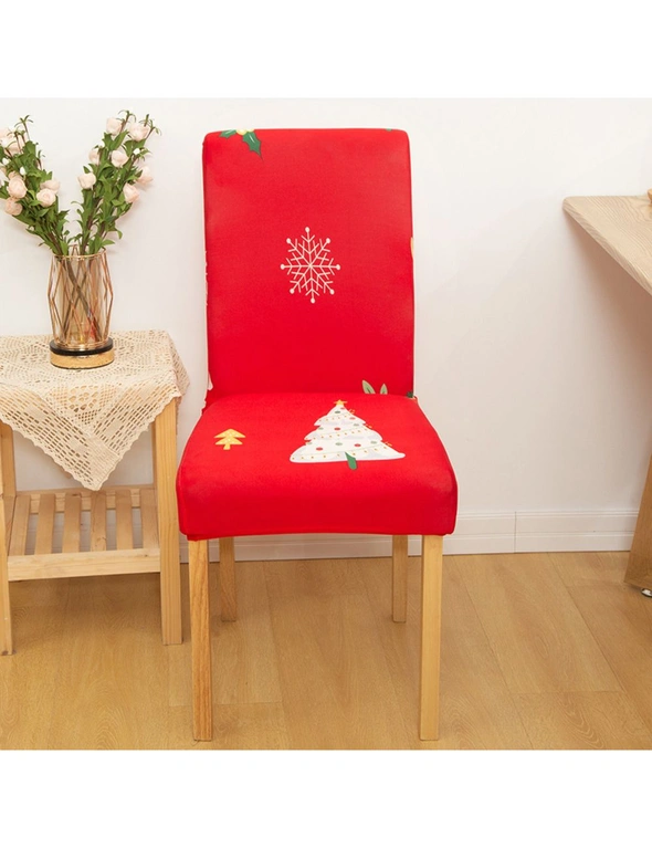 Christmas Dining Chair Covers - Little Christmas Tree - 4 set, hi-res image number null