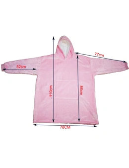 Warm Hooded Blanket for Women - Pink - Stay Warm This Winter