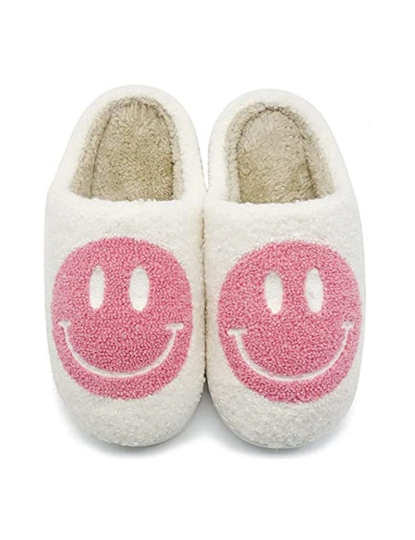 Smilie Slippers - Cream/Pink - Size 37-38, hi-res image number null