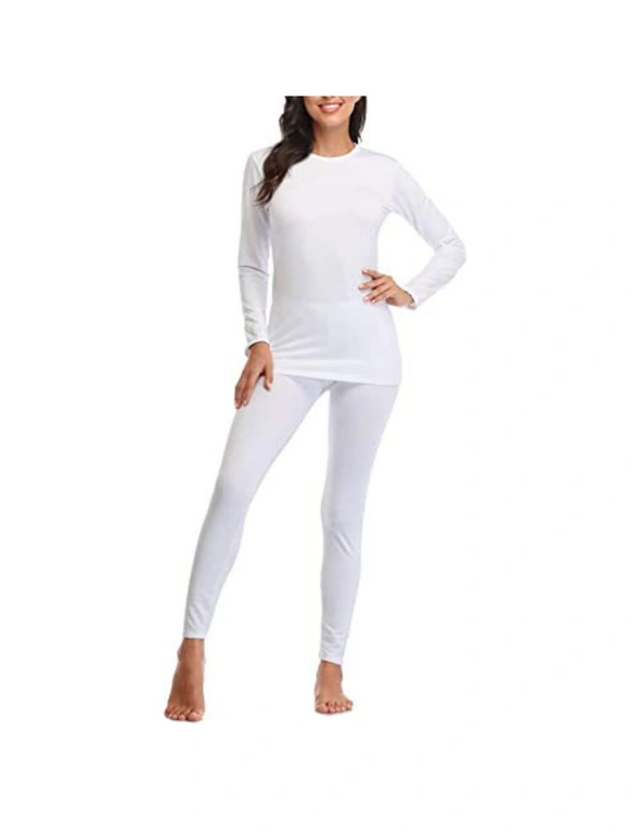 Women Stretch Thermal Underwear Top Long Sleeve Soft Long Johns