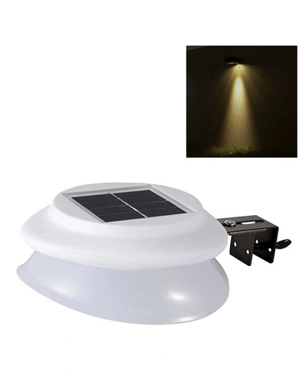 Outdoor Solar Gutter LED Lights - Sun Power Smart Solar Gutter Night Utility Security Light, hi-res image number null