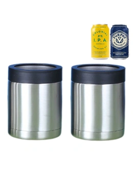 Stubby Holder Stainless Steel for Can - 2 packS - Fit Most Common 375Ml Cans