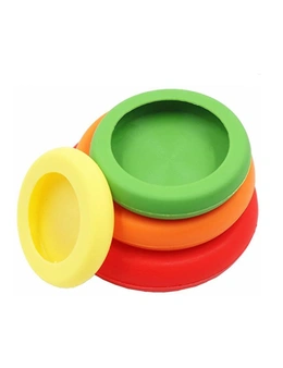 Reusable Silicone Food Seal Covers set of 8 - Version 2 - Red Multicolours - Great and Easy Way to Extend the Life of Your Fruit and Vegetables