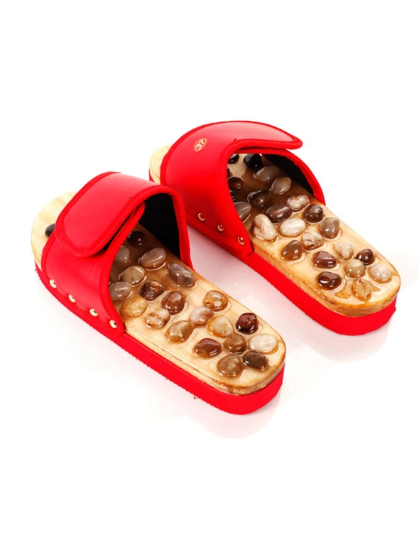 Stone Massage Slippers - Red - 36-37, hi-res image number null