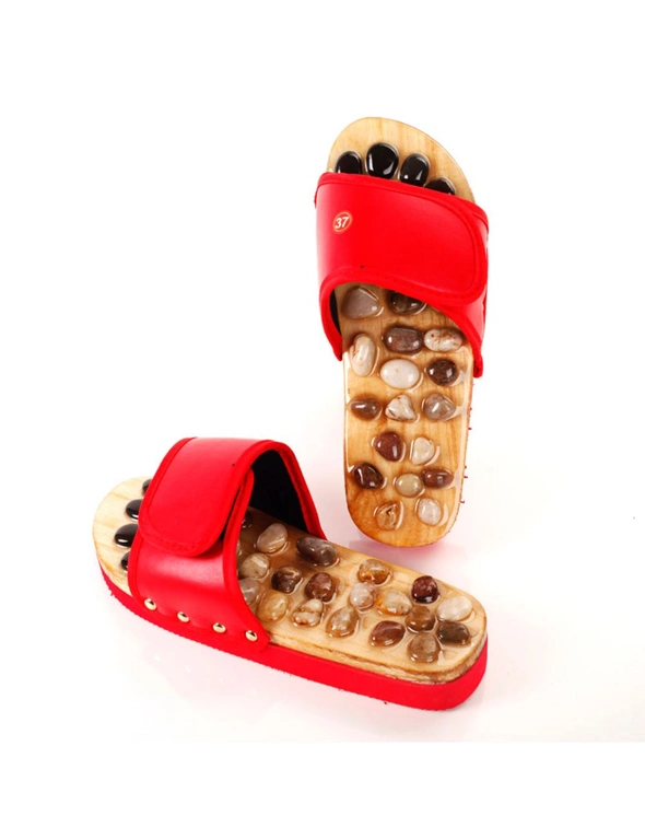 Stone Massage Slippers - Red - 36-37, hi-res image number null