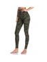 Slim Tummy Control High Waisted Pattern Leggings - Army Green Camouflage, hi-res