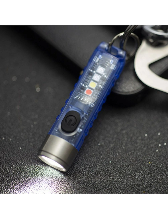Mini Rechargeable Torch - 450 Lumens - Max Beam Distance - upto 150 Metres - Blue, hi-res image number null