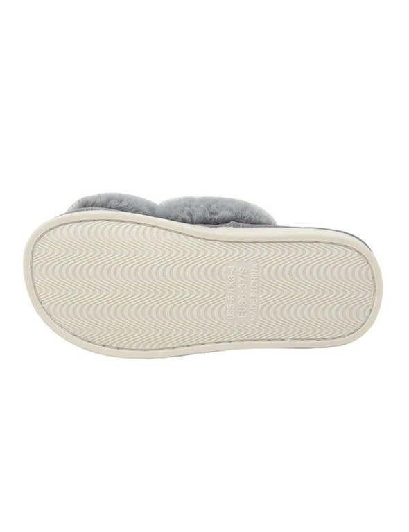 Cross Band Soft Plush Fleece Slippers, Open-toe design Cozy, Chic, Elegant, hi-res image number null