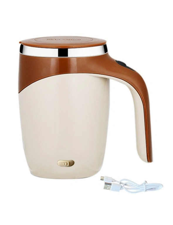 Electric Mixing Mug - Great Way to Stir and Mix your Drinks - Comes with a Lid so No Spillage - Easily Recharges Using a USB, hi-res image number null