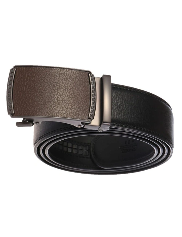 Men's Leather Dress Belt Jeans Belt with Click Buckle, Adjustable Trim to Fit, hi-res image number null