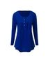 Long Sleeve Tunic Tops With Button Placket - Navy - S, hi-res