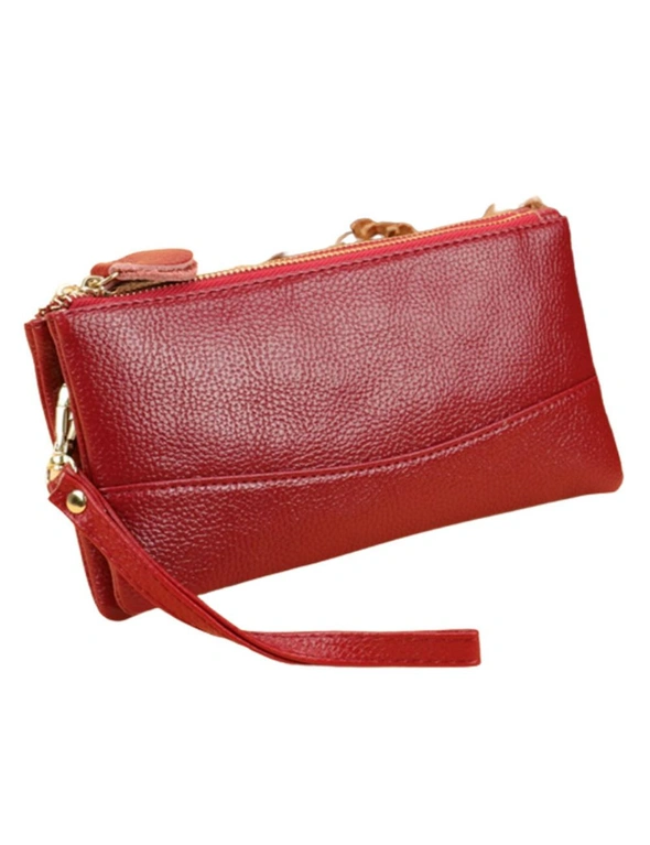 Multi-Function Mobile Phone Bag Pouch Wristlet - Wine Red  Wine Red, hi-res image number null