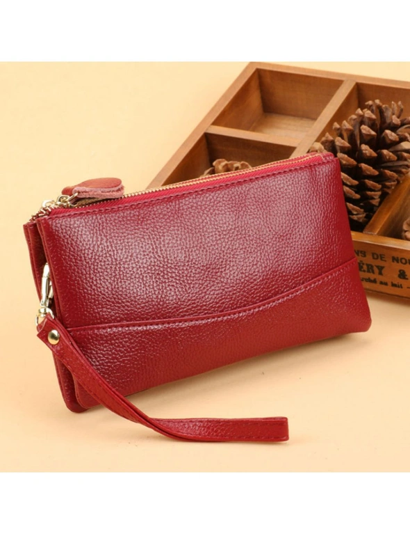 Multi-Function Mobile Phone Bag Pouch Wristlet - Wine Red  Wine Red, hi-res image number null