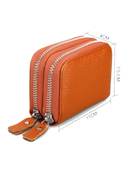 Ladies RFID Genuine Leather 11 Slots Card Bag