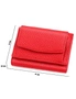 Ladies Genuine Leather RFID Wallet With Pocket Money - Red  Red, hi-res