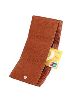 Ladies Genuine Leather RFID Wallet With Pocket Money - Caramel  Caramel