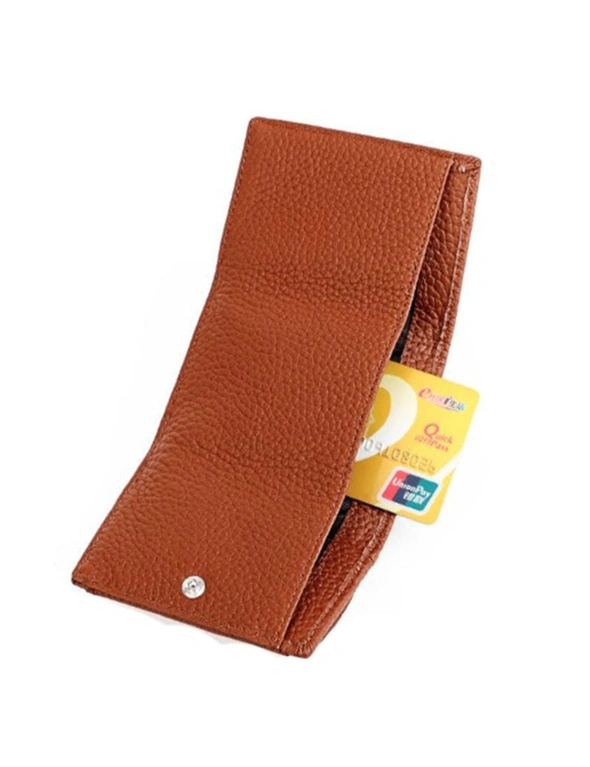Ladies Genuine Leather RFID Wallet With Pocket Money - Caramel  Caramel, hi-res image number null