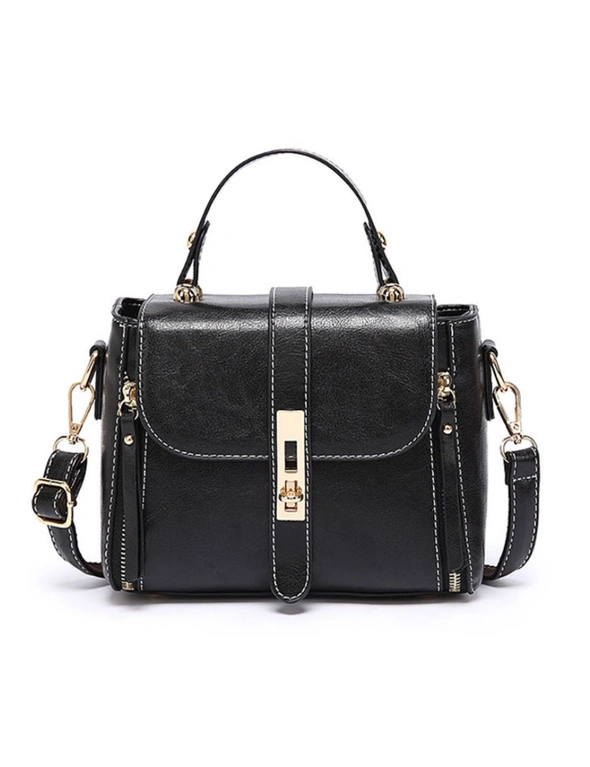 Single Shoulder Bag With Two  Phone Pockets - Black  Black, hi-res image number null