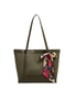 Oxford Tote Bag With Two Interior Zipper Bag - Army Green  Army Green, hi-res