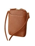 Genuine Leather Mini Crossbody Bag - Brown, hi-res