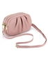 Genuine Leather 3 zipper Shoulder Bag - Pink, hi-res