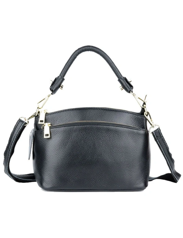 Genuine Leather Hangbag - Black, hi-res image number null