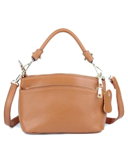 Genuine Leather Hangbag - Khaki