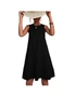 Women's Round Neck Loose Swing Piece Cake Dress  -  Black, hi-res
