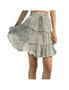 Womens Floral Print High Waist Ruffled Mini Skirt, hi-res