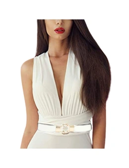 Skinny Belt for Dresses - White