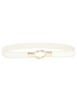 Skinny Belt for Dresses - White