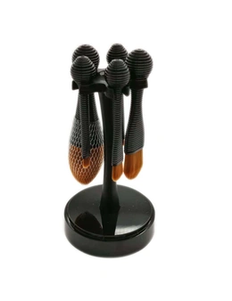 Lollipop Make Up Brush Set with Stand - Black
