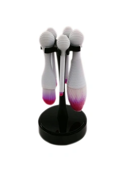 Lollipop Make Up Brush Set with Stand - White