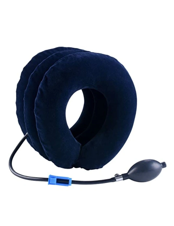 Cervical Neck Traction Device - Navy Blue, hi-res image number null