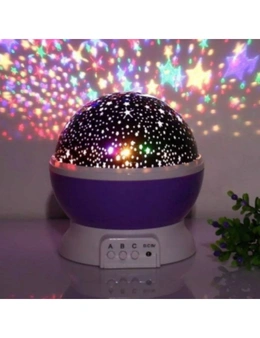 LED Night Light Moon Star Projector for Kids - Purple