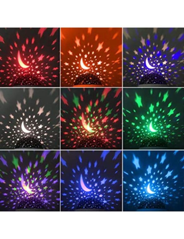 LED Night Light Moon Star Projector for Kids - Purple, hi-res image number null