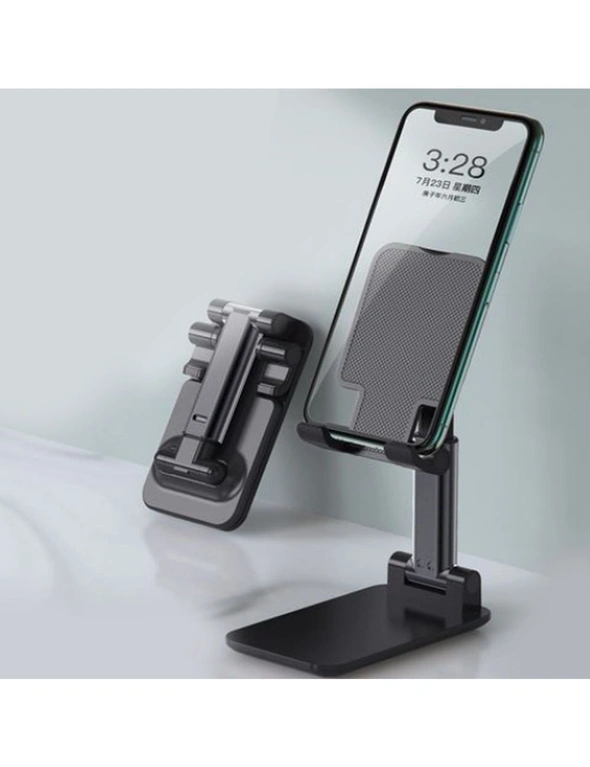 Adjustable and Foldable Phone Holder Stand - Black - Pack of 2, hi-res image number null